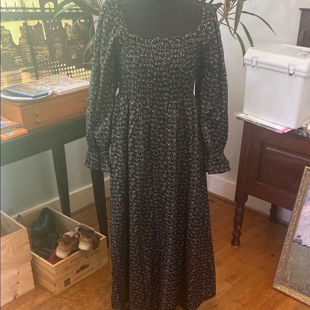 Christy Dawn inspired Floral Black Maxi Dress